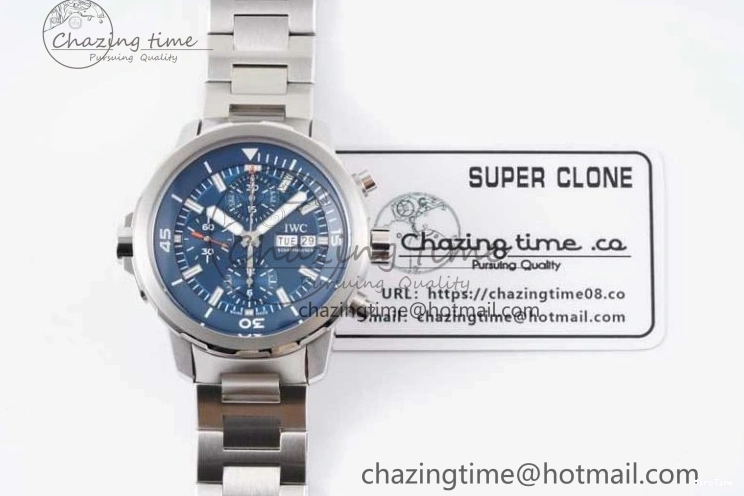 MIROTIME 0427 Aquatimer Chrono SS V6SF 1:1 Best Edition Blue Dial on SS Bracelet A Modern 7032